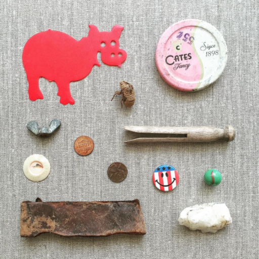 Found objects collage