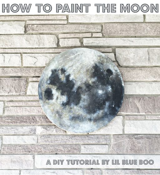 Paint a Full Moon - DIY Round Moon Painting - Step by step on How to Paint the Moon for nursery decor and space themed rooms 