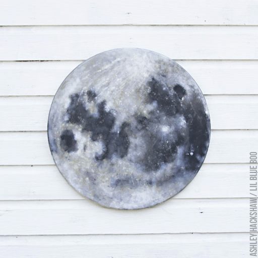 moon painting tutorial - Full Moon Painting on Wood