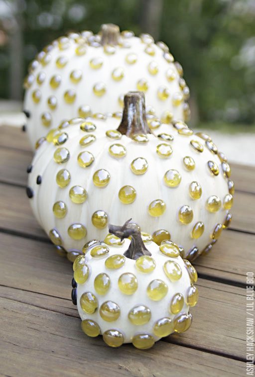 No Carve Pumpkin Decorating Ideas - Hedgehog Pumpkins