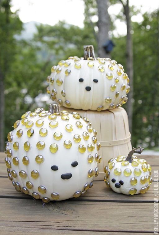 Porcupine Hedgehog Pumpkins - No Carve easy pumpkin decorating for kids 