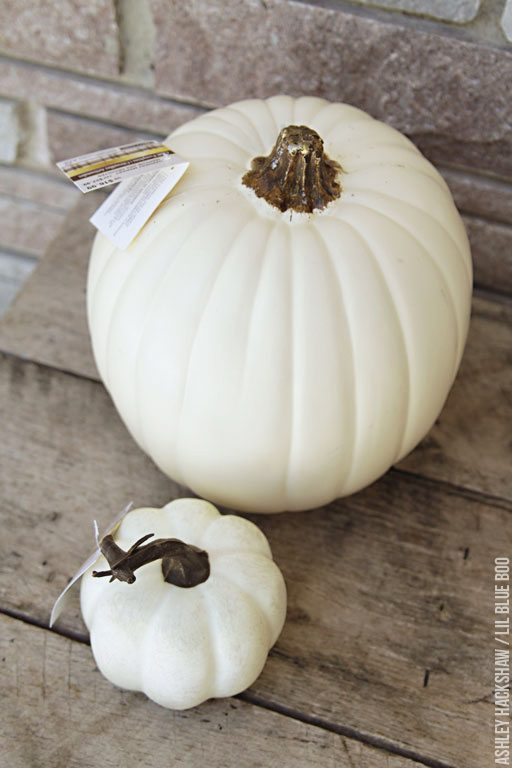 Cream Colored Pumpkins from Michaels