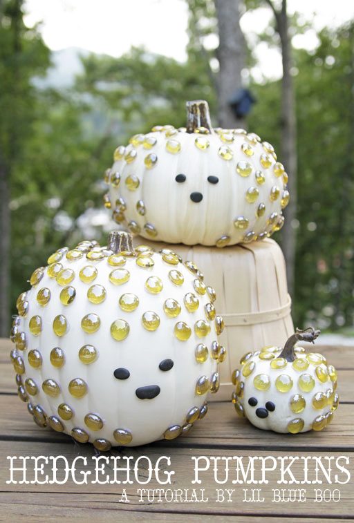 Hedgehog Pumpkins - Pumpkin Decorating Ideas