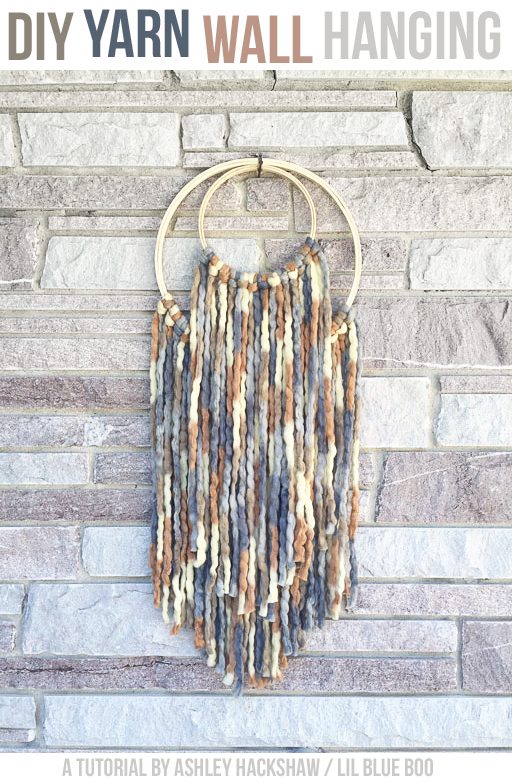 Diy Yarn Wall Hanging Ashley Hackshaw Lil Blue Boo