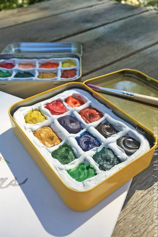 How to make a travel watercolor palette box