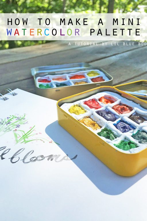 DIY Portable Watercolor Palette - How to make a DIY Portable Watercolor Palette to carry with you - made from small altoid type tins