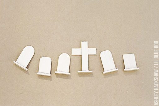 Tombstone shapes for Halloween