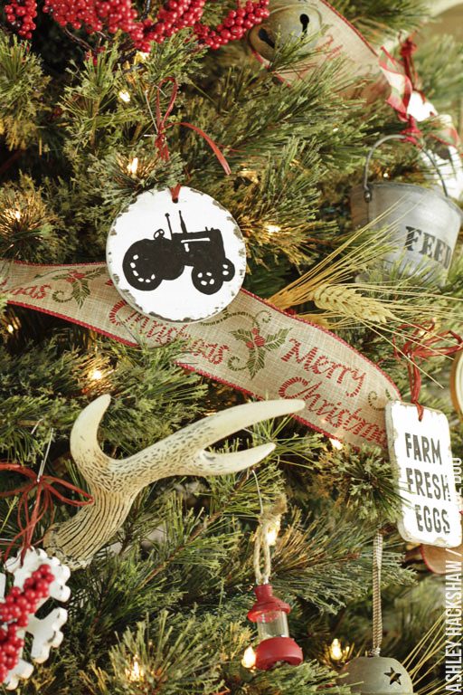 DIY Rustic Farmhouse Christmas Ornaments Ideas