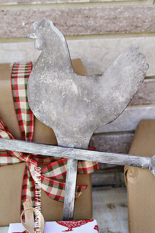 DIY Christmas tree topper - rustic weather vane 