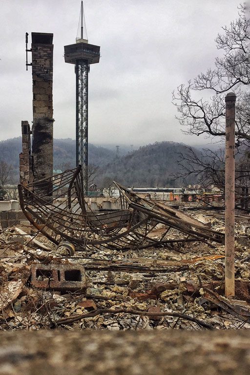 Gatlinburg Fire downtown