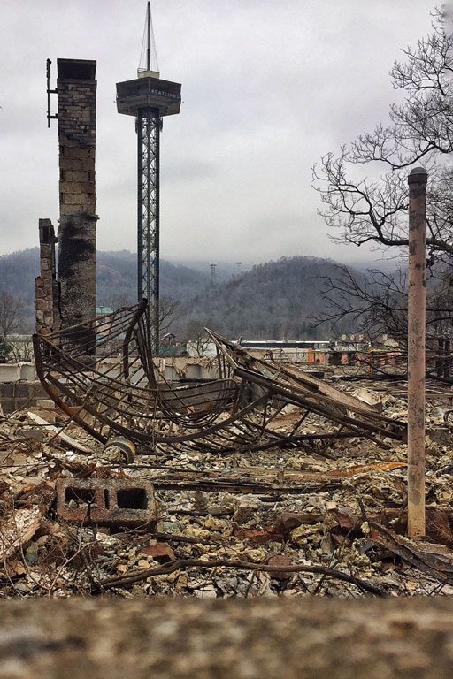 Gatlinburg Fire downtown