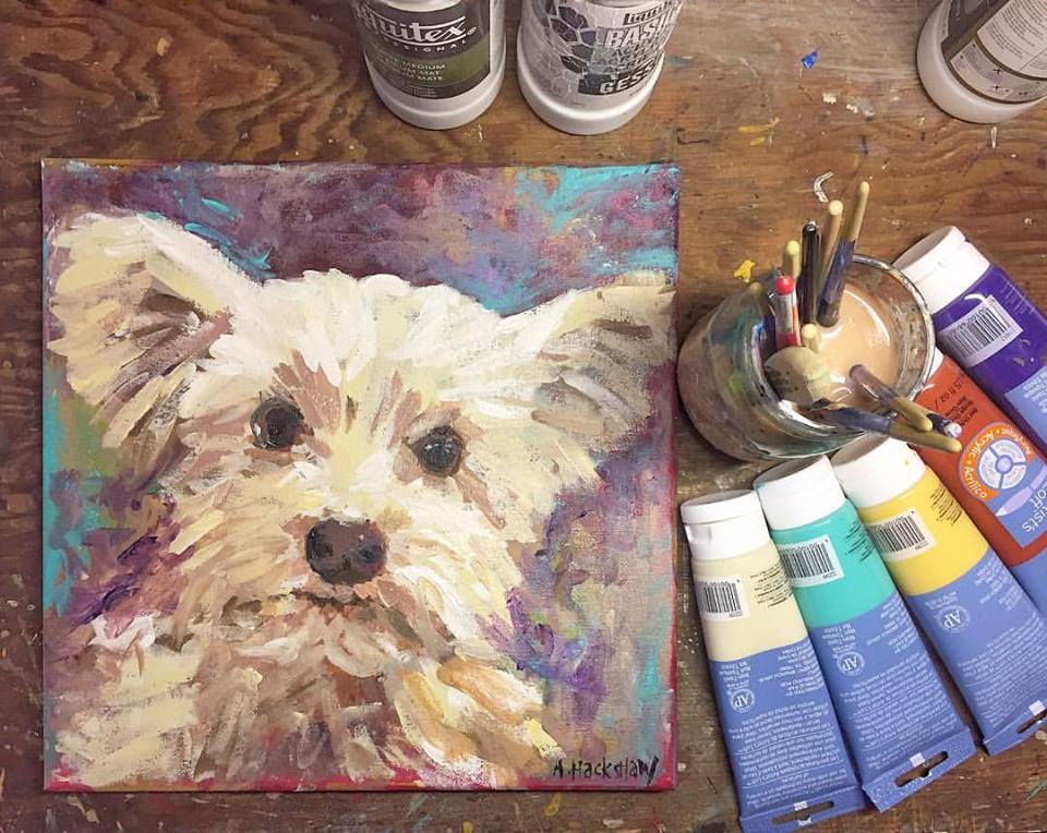 Painting a Day - Week 3 - Animal Paintings - Ashley Hackshaw / Lil Blue Boo