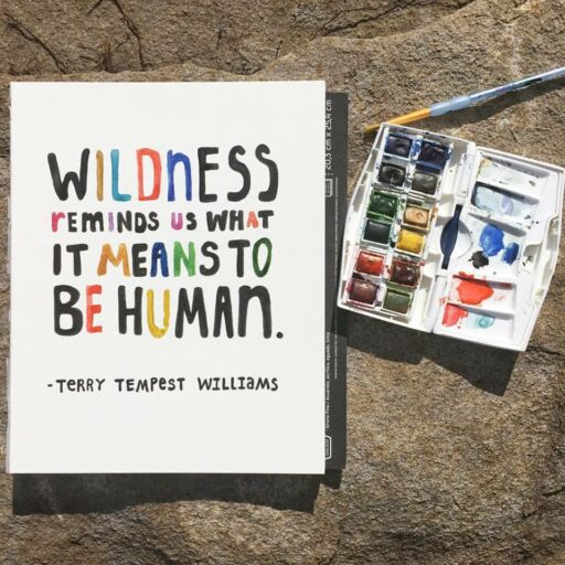 Daily Painting - Wildness Quote - Watercolor 