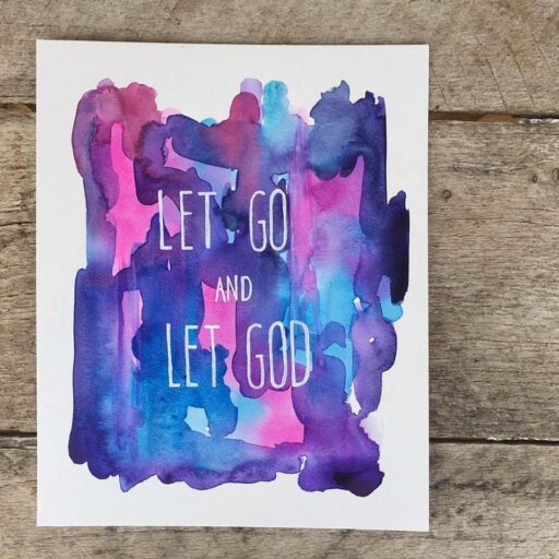 Daily Painting - Let Go and Let God - Watercolor 