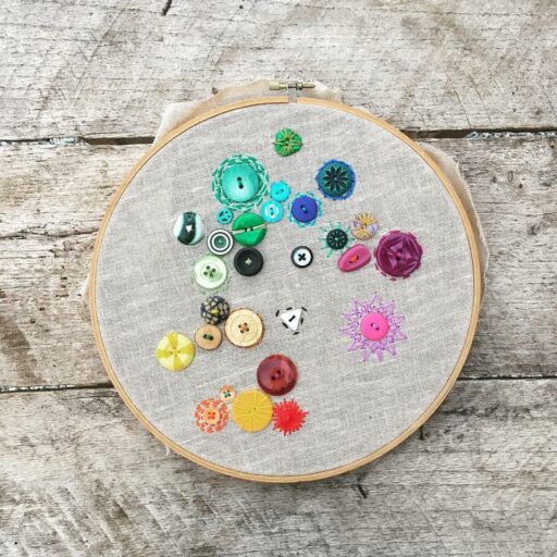 365 Project - one embroidery stitch a day (and a button)