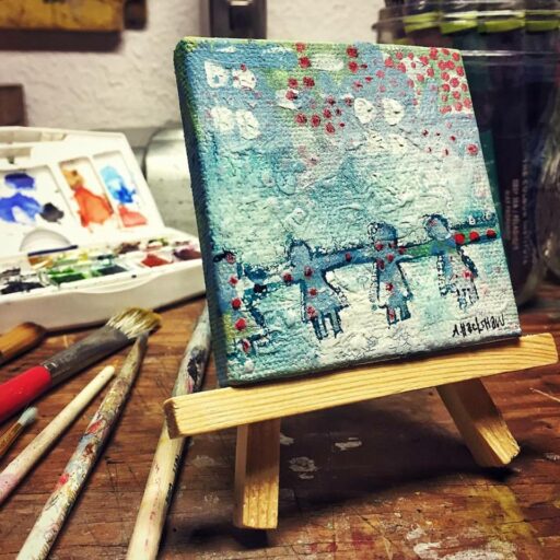 Tiny Painting on an easel - Ashley Hackshaw - 365 Project - Daily Painting 