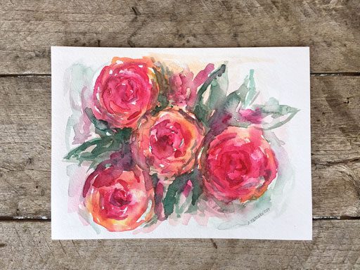 Floral Watercolor - Ashley Hackshaw - 365 Project - Daily Painting 