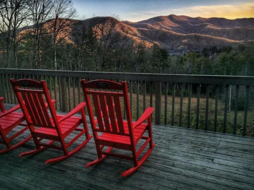 Hemlock Inn rocking chairs - Bryson City