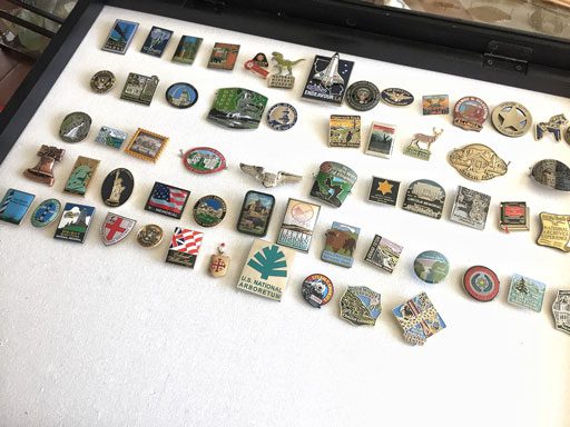 How to display button pins - travel destinations - shadow box ideas 