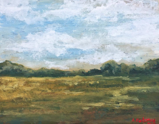 Acrylic Landscape Painting - Ashley Hackshaw - One Painting a Day - 100 Day Project 