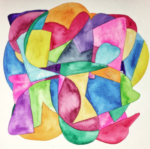 Watercolor doodle on paper - Week 13 of 14 of my daily painting 365 project. #365project