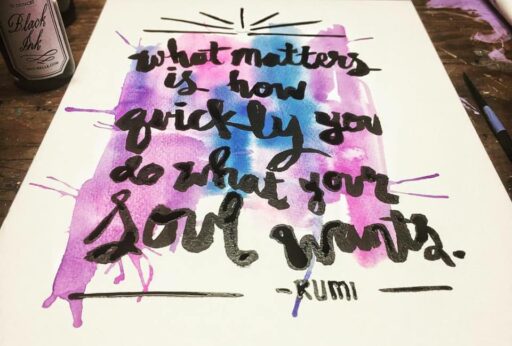 Watercolor quote