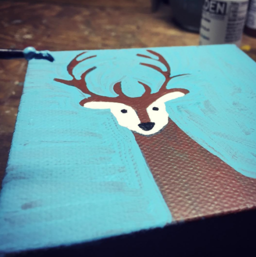 Deer Painting -vArtist: Ashley Hackshaw / Lil Blue Boo