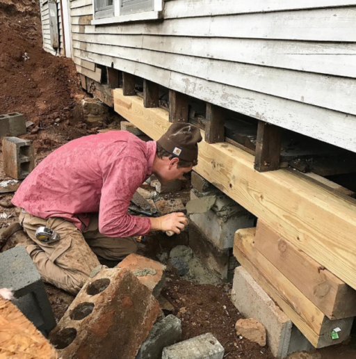 rebuilding farmhouse foundation piers