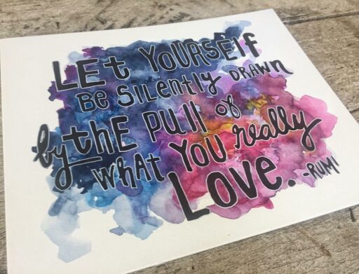 Rumi quote - Watercolor painting - Universe Painting