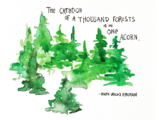 Forest Painting - Ralph Waldo Emerson