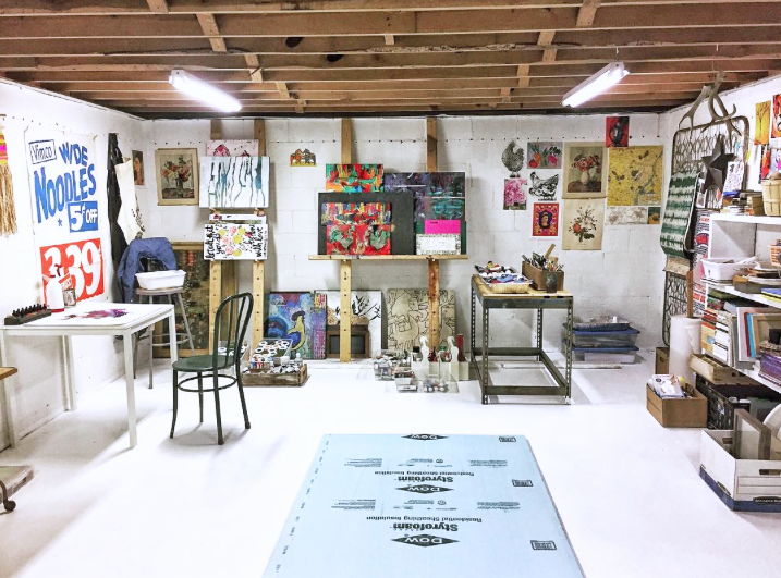 Creating an Art Studio - Basement Art Studio Transformation - A Hackshaw