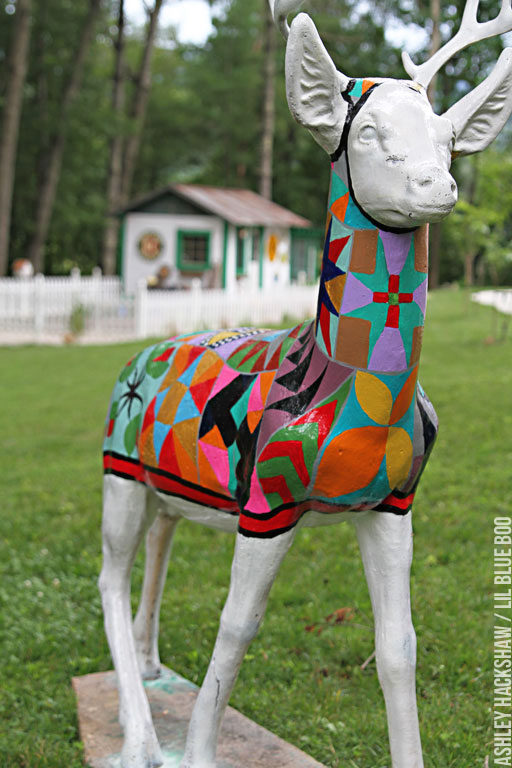 Painted Deer - Outdoor Concrete decor