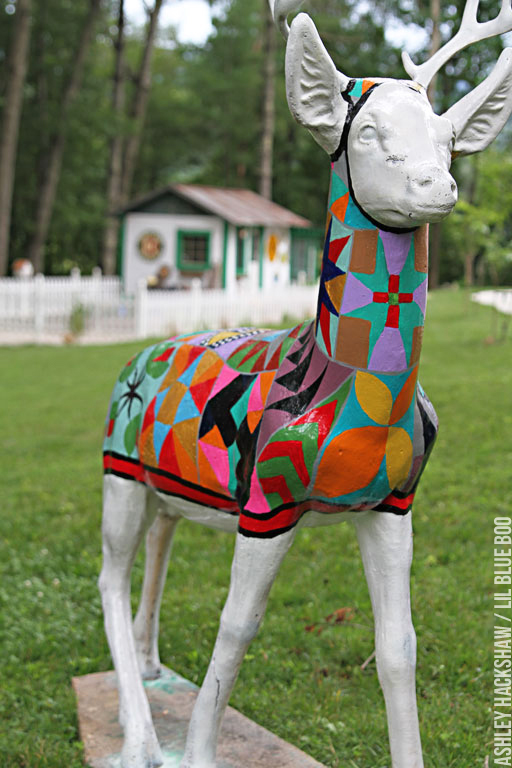 How to Paint Concrete Garden Statues - A Painted Quilt - Ashley