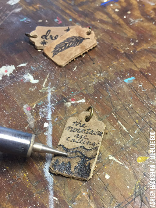 Rustic leather tags - DIY tutorial
