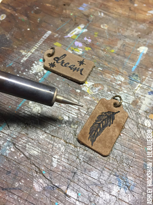 Burning Designs on Leather - Pyrography - leather tags