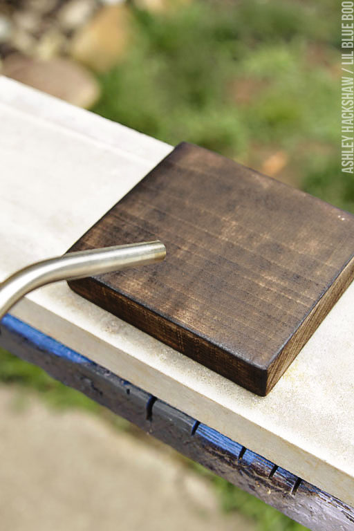 How to age wood with a torch