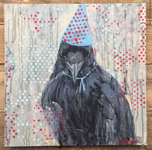 Raven Painting by Ashley Hackshaw