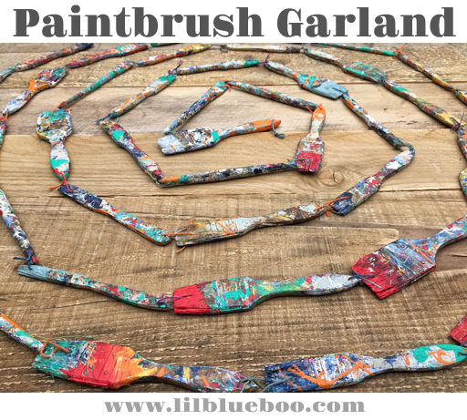 Paintbrush Garland - How to Make a Garland with Paintbrushes