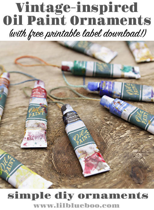 Vintage-inspired Oil Paint Ornaments - DIY Art Themed Ornaments