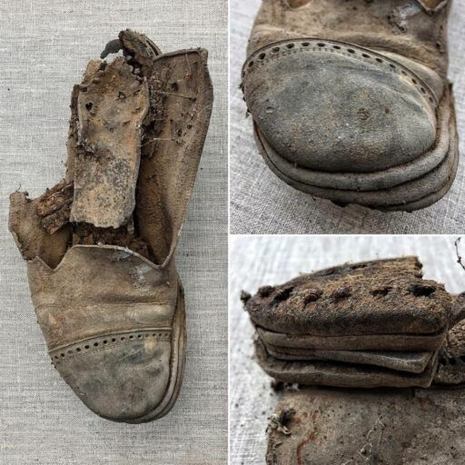 An old shoe found under the Farmhouse Porch