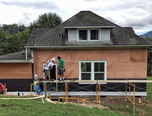 Prepping the farmhouse for siding