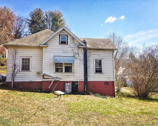 Restoring the Farmhouse Exterior - Bryson City Farmhouse Renovation - Sixty One Park BEFORE and AFTER PHOTO 