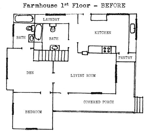 Original Farmhouse floor plan 1st floor