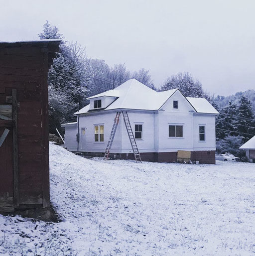 Farmhouse in the Snow