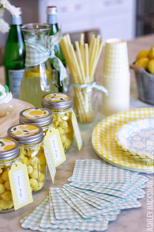 MARTHA STEWART Lots Of Lemons White/Yellow Lemons Cotton Kitchen