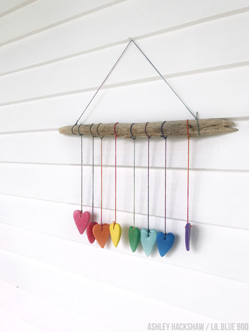 Rainbow Heart Wall Hanging - Crayola Model Magic Project