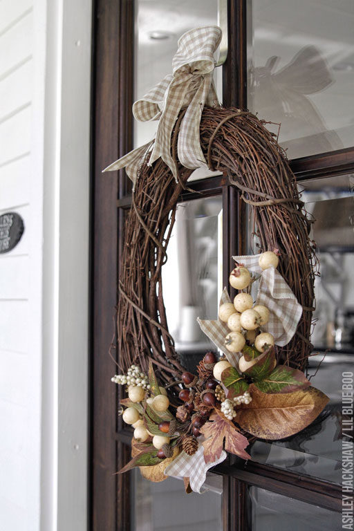 Fall Wreath Ideas - Farmhouse Wreath Grapevine