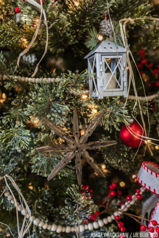 Clothespin Stars and Handmade Bead Garland