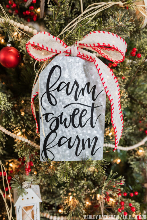 Farm Sweet Farm - A Modern Farmhouse Christmas Tree for 2018 - DIY Ornaments