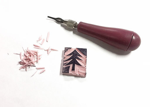 Carving a Christmas Stamp